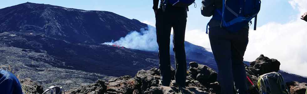 14 juillet 2017 - Ile de la Runion - Eruption au Piton de la Fournaise - Vue depuis le Piton de Bert