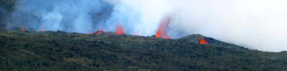 14 juillet 2017 - Ile de la Réunion - Eruption au Piton de la Fournaise - Sentier du Piton de Bert - Retour vers le parking Foc Foc  -