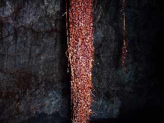 Tunnel de lave dans la coule de 1800