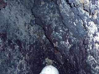 Tunnel de lave dans la coule de 1800