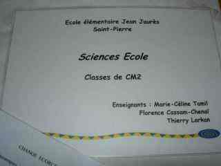 Sciences Ecole