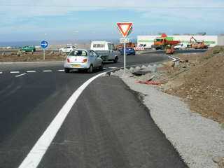 Rond-point dans la ZAC Canabady