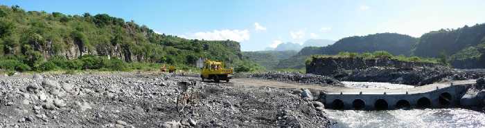 Travaux au radier du Ouaki