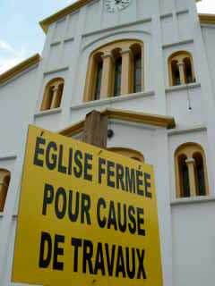 Eglise en travaux