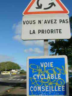 Voie cyclable conseille