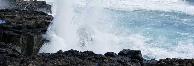 Ravine Blanche, bord de mer