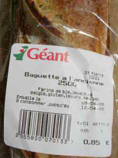 Gant, baguete  l'ancienne