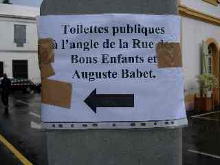 Direction toilettes