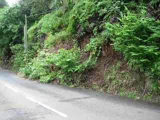 Eboulement sur la route