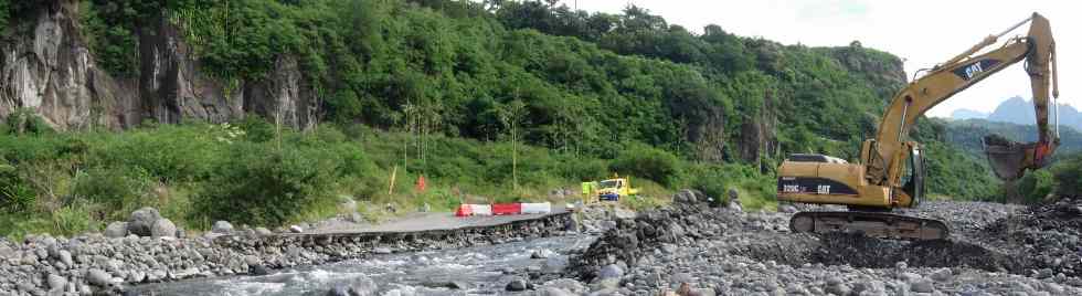 Travaux au radier du Ouaki