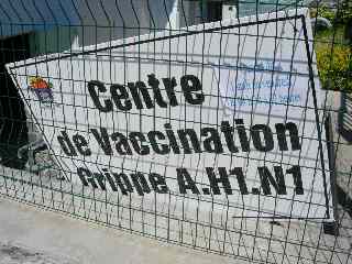 Panneau centre de vaccination grippe A
