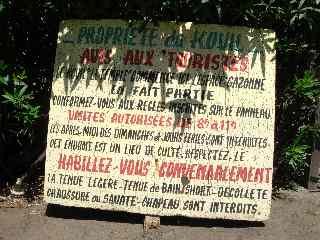 Temple Narassigua Peroumal, avis aux touristes