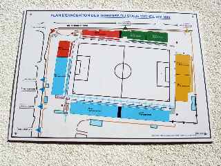 Plan d'évacuation du stade Michel-Volnay (Stade Cayenne)