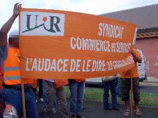 Banderole Syndicat commerce et services CFDT