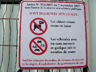 Interdiction des vélos !