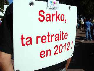 St-Pierre, dfil du 7 septembre 2010, pour la sauvegarde des retraites