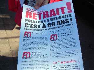 St-Pierre, dfil du 7 septembre 2010, pour la sauvegarde des retraites