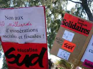 St-Pierre, dfil du 7 septembre 2010, pour la sauvegarde des retraites