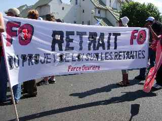 St-Pierre, défilé du 7 septembre 2010, pour la sauvegarde des retraites