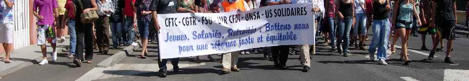 St-Pierre, dfil du 7 septembre 2010, pour la sauvegarde des retraites