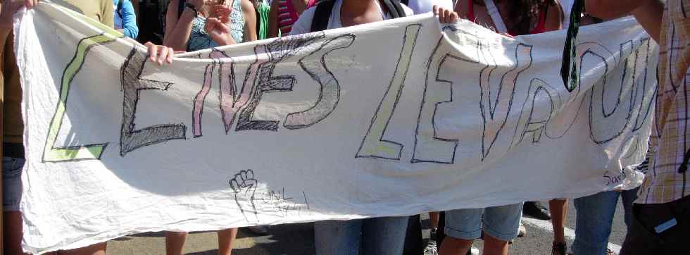 St-Pierre, défilé du 7 septembre 2010, pour la sauvegarde des retraites