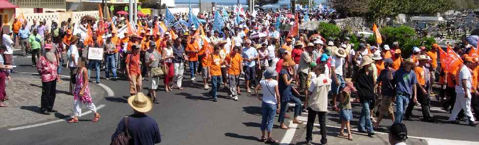 St-Pierre, dfil du 7 septembre 2010, pour la sauvegarde des retraites