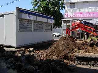 Travaux devant la poste