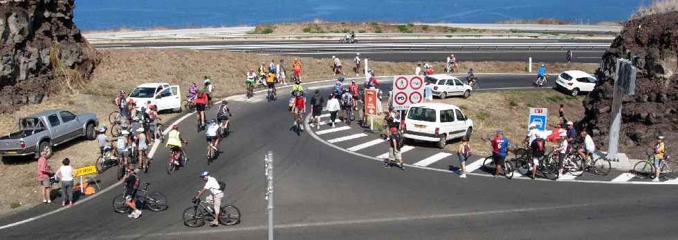 Route libre 2010 - Arrivée des cyclistes et marcheurs