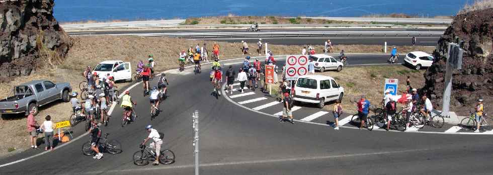 Route libre 2010 - Arrive des cyclistes et marcheurs