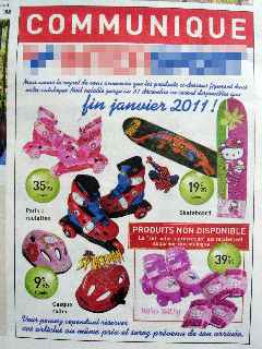 Jouets  la fin janvier ...