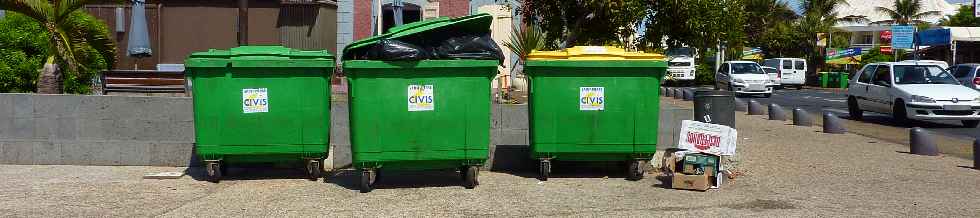 Poubelles sur le boulevard Hubert-Delisle