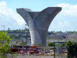 Pile P2 du nouveau pont sur la rivire St-Etienne -