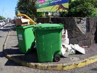 Poubelles du 1er mai sur le bd Hubert-Delisle