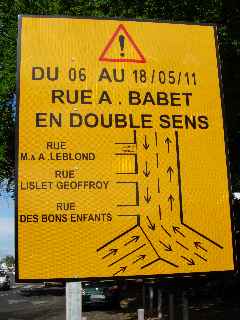 Rue Babet en double sens