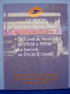 Horaires de la Poste - St-Pierre centre