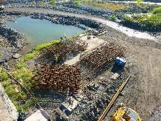 Chantier du nouveau pont sur la rivire St-Etienne