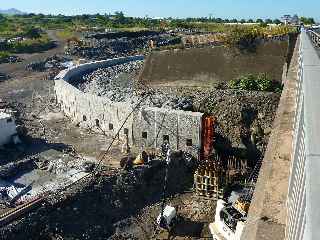 Chantier du nouveau pont sur la rivire St-Etienne