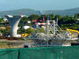 Chantier du nouveau pont sur la rivire St-Etienne