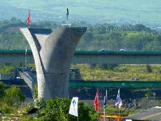 Chantier du nouveau pont sur la rivire St-Etienne