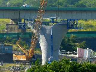 Chantier du nouveau pont sur la rivire St-Etienne