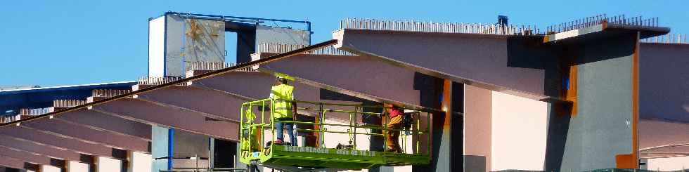 Chantier du nouveau pont sur la rivire St-Etienne