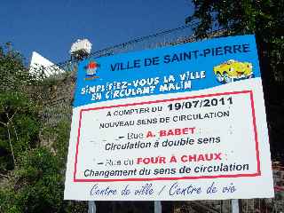 St-Pierre - Juillet 2011 - Nouveau sens de circulation - Rues Babet et du Four à Chaux