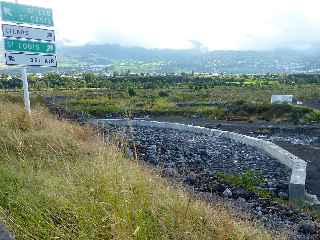 Chantier du nouveau pont sur la rivire Saint-Etienne - Paroi moule