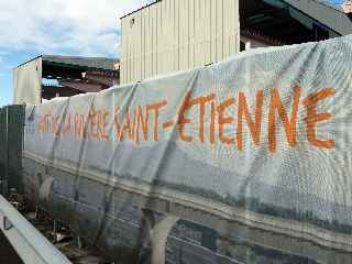 Chantier de construction du pont sur la Rivire Saint-Etienne - Plateforme de lancement