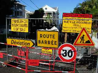 Rues en travaux à St-Pierre - Août 2011 -