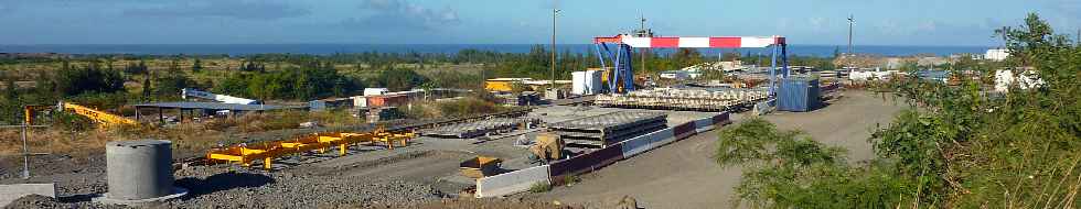 Chantier de la construction du pont sur la rivire Saint-Etienne - Hourdis