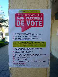 Primaire socialiste, affiche parcours de vote