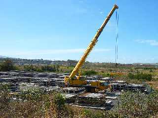 Chantier du pont sur la rivire St-Etienne - Hourdis