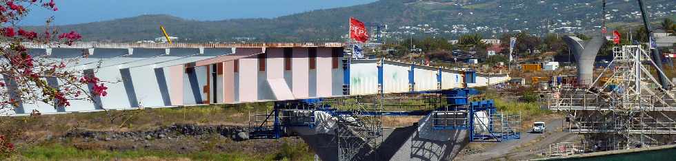 Chantier du pont sur la rivire St-Etienne - Avant-bec