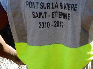 Chantier du nouveau pont sur la rivière St-Etienne - janvier 2012 - Tee-shirt